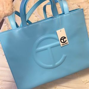 Medium Pool Blue Telfar Shopping Bag NWT